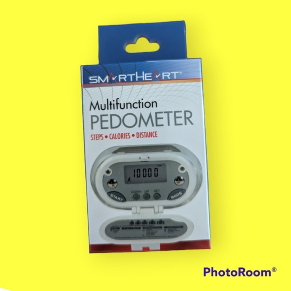 SmartHeart Multifunction Pedometer Steps Calories Distance Counter Belt Clip - Picture 1 of 4
